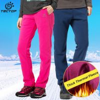 Tectop Autumn Winter Thick Fleece Pants Outdoor Sports Windproof Warm Polar Fleece Trousers Plus Men Women Thermal Fishing Pants