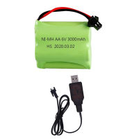 แพ็กหุ่นยนต์ Ni-MH 6 V สำหรับเรือ3000Mah 6 V 5 * SM USB และของเล่นของเล่นรถถังเครื่องชาร์จรถยนต์อุปกรณ์เสริมปลั๊กอิเล็กทรอนิกส์และรีโมทคอนโทรล