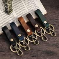 Genuine Leather Pocket For Car Keys Ring Clip Mini Purse Holder Real Cowhide Keychain Women Men Accessories Handmade 2019 Gift