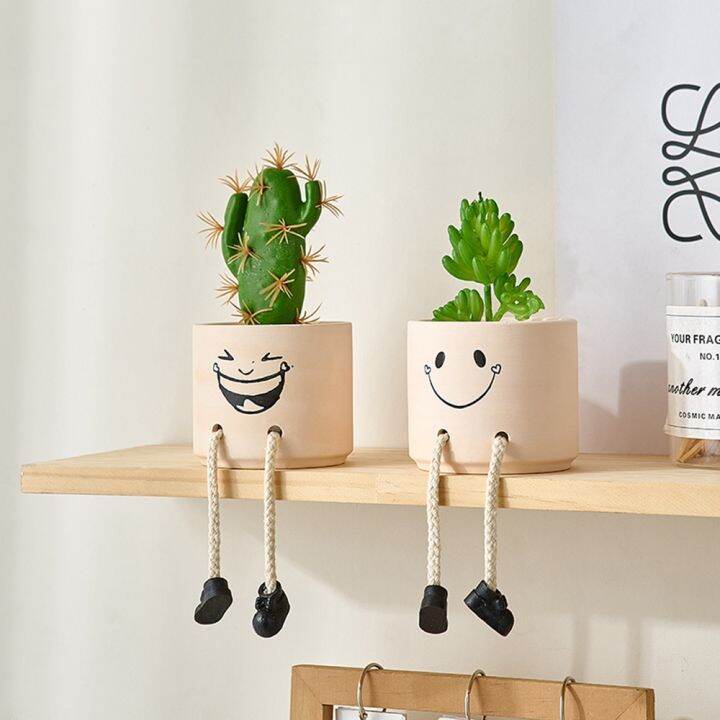 HOT】◕▩ Fun Pot Table Decoration Hanging Feet Doll Ornaments ...