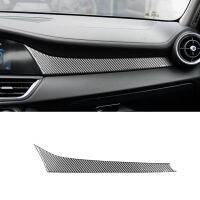 dfgvedvg Dashboard Strip Instrument Panel Cover Trim Dashboard Strip Sticker For Alfa Romeo Giulia 2015-2023 Carbon Fiber