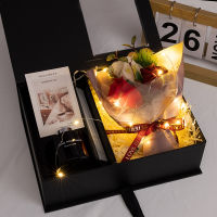 ผู้ผลิตกล่องของขวัญอโรมาเทอราพีแบบไม่ใช้ไฟช่อกุหลาบดอกไม้สบู่ของขวัญวันเกิดของขวัญวันวาเลนไทน์ *