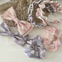 ☃ Three-dimensional bow purple crushed flower headdress large intestine ring hair hoop top clip hair rope hair accessories