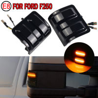 2Pcs สำหรับ Ford F250 F350 F450 F550 2008-2016แบบไดนามิก LED รถแสงรมควันเลนส์ Amber LED ด้านข้างกระจก Marker โคมไฟ