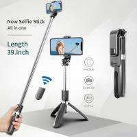 ขาตั้งกล้อง Bluetooths S Elfie ติดพับยืนสำหรับภาพคลิกวิดีโอไร้สายยืนยืด Monopod สำหรับ IOS Android สำหรับ