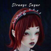 Strange candy accessories set original handmade rivet leather buckle headband headband dark subculture punk black and red