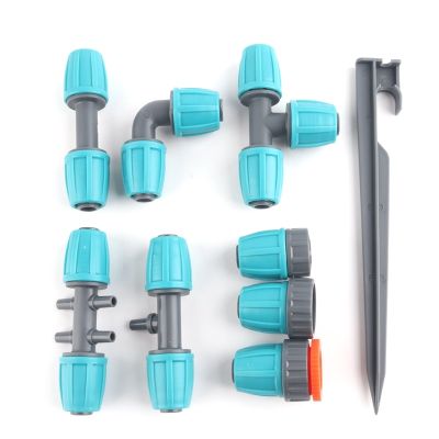 hot【DT】❈  5pcs 16mm Garden Watering Hose Connectors Irrigation PE Pipe Elbow Tee Straight Joints Agricultural Kits Fittings