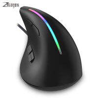 ZELOTES T-50แนวตั้งเมาส์เมาส์แบบมีสาย9คีย์ RGB หนูแสง12800จุดต่อนิ้วสายเหมาะกับการทำงานเมาส์สำหรับแล็ปท็อปพีซีคอมพิวเตอร์