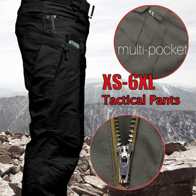 2021Men Tactical Pants Cargo Outdoor Camping Multiple Pocket Elasticity Casual Pant Military Urban Commuter Trouser Plus Size