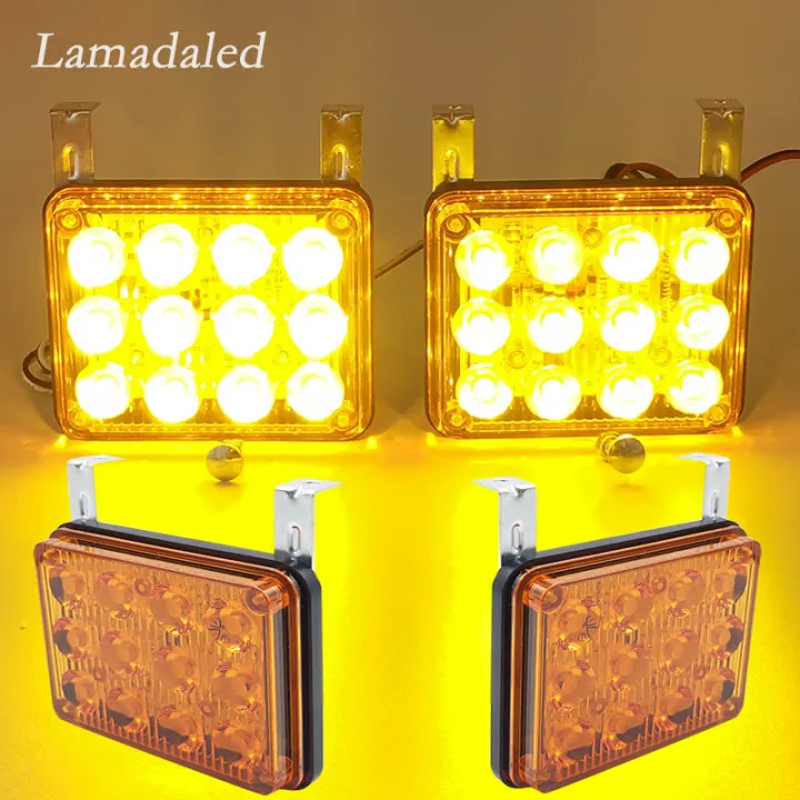 12V 24V amber led strobe lights for wrecker fire truck emergency car