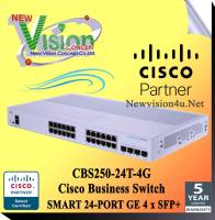 SWITCH HUB (สวิตซ์ฮับ) CISCO 24 PORTS (CBS250-24T-4G-EU) CBS250 SMART 24-PORT GE, 4x1G SFP By NewVision4U.Net