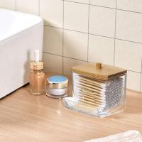 Visible Design Storage Box Transparent Dustproof Cotton Swab Toothpick Storage Box Multi-purpose Dispenser Holder for Visible