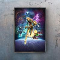 Super Metroid Video Game Poster PC,PS4,Exclusive Role-playing RPG Classic Game Canvas Custom Poster Alternative Artwork Gift