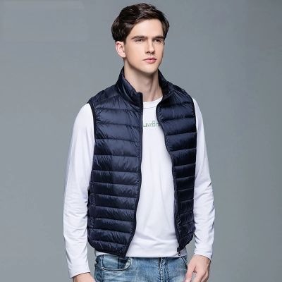 ZZOOI Winter Men Duck Down Vest 2022 Coat Ultralight Sleeveless Puffer Vest Jacket ultra thin warm lightweight down jacket Waistcoat