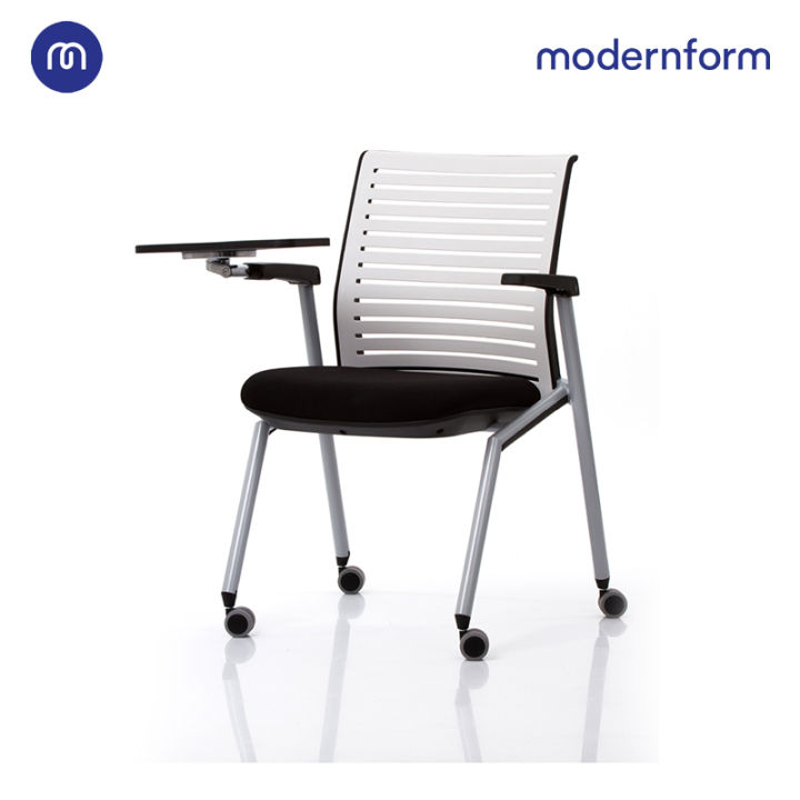 modernform-เก้าอี้-lecture-เก้าอี้มหาลัย-โรงเรียน-สีดำ-แผ่นรองเขียนสีดำ-รุ่น-tec-01