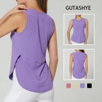 GUTA S-XL Yoga Shirt Women Gym Shirt Quick Dry Sports Shirts Back Gym Top Womens Fitness Shirt Sleeveless Sports Top Yoga Vest