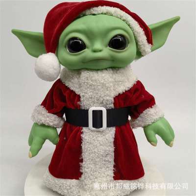 ZZOOI Christmas New Disney Yoda Figure Grogu Action Figure Toys Baby Yoda Star Wars 27cm Anime Plush Doll Christmas Gifts For Children