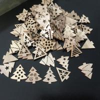 50pcs Natural Wood Christmas Ornament Pendant Hanging Gifts Elk Deer Snowflake Xmas Tree New Year Party Home Wedding Decoration Christmas Ornaments