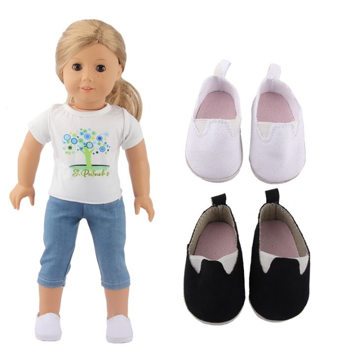 รองเท้าผ้าใบ7ซม-สำหรับ18นิ้วอเมริกันและ43ซม-รองเท้าตุ๊กตาเด็กแรกเกิดอุปกรณ์เสริมเสื้อผ้าสำหรับคนรุ่นเราตุ๊กตาเด็กผู้หญิง