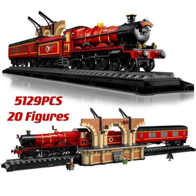 Collectors Edition 76405 118CM Hogwiartsed Express Train Building Set Bricks with Small people Toys For Adults Gift 5129Pieces