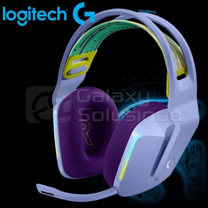 Logitech G733 LIGHTSPEED Wireless Lightsync RGB Gaming Headset Lilac Lazada Indonesia