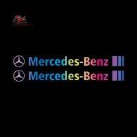 สติ๊กเกอร์ติดกระจกรถยนต์ด้านหน้าและด้านหลังรถยนต์2ชิ้นโลโก้รถยนต์รูปลอกสีสันและสีขาวสีแดงสำหรับ BMW สำหรับ Benz สำหรับ TOYOTA สำหรับ NISSAN