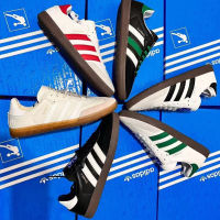 original 2022clover moral training shoes sambaˉmen and women couples Samba black and white raw rubber casual sneakers small white shoes