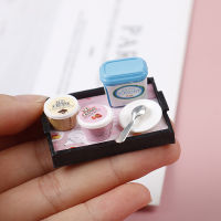 1Set Cute Creative 1:12 Dollhouse Miniature Ice Cream Tray Set Kitchen Furniture Accessories Toy Gift