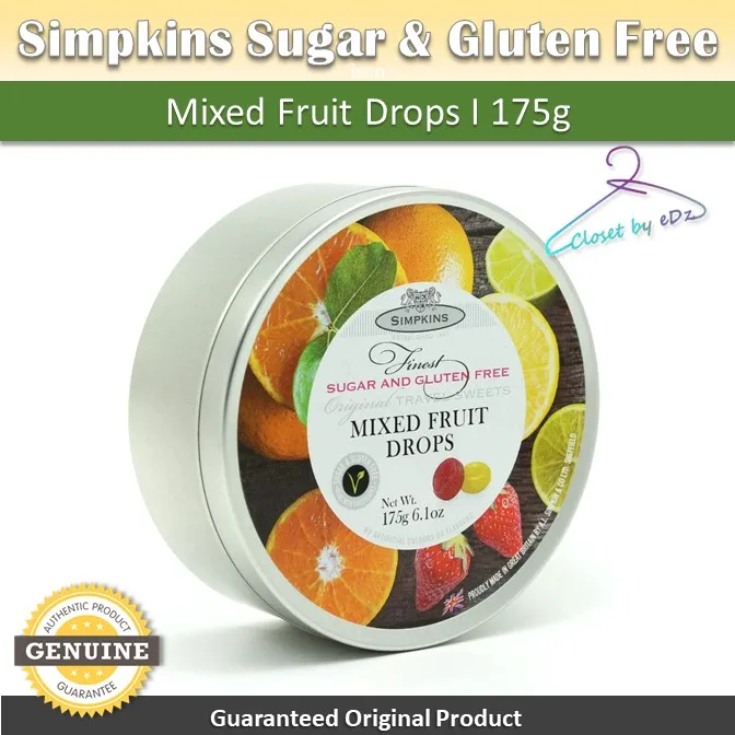 Simpkins Sugar & Gluten Free Mixed Fruit Drops I 175g Lazada PH