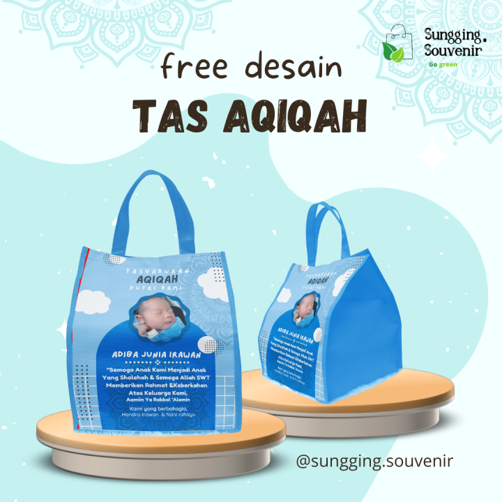 (1 lusin) Tas Tasyakuran Aqiqah Balen Bayi Slametan Lahiran Cewek Cowok