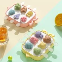 hot【cw】 Cartoon Mold Food Grade Household Popsicle Silicone Stick