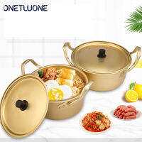 Onetwone สไตล์เกาหลีบะหมี่ราเม็งหม้ออลูมิเนียมหม้อซุปที่มีออกซิเจนเคลือบก๋วยเตี๋ยว Mike ไข่ทำซุป кастрюли เครื่องครัว