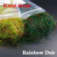 Royal Sissi 2 Bungkus Rainbow Scud Dubbing Terang dan Gelap Rainbow Warna Berbagai Macam Scud Dublin Nymph Dada Kerah Terbang Mengikat bahan