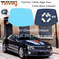 TVYVIKJ เลนส์กระจกสีฟ้ากระจกมองข้างมองหลังสำหรับ Chevrolet Camaro 6.2L 2012รุ่นยุโรปมุมมองกว้างป้องกันแสงสะท้อนประตู