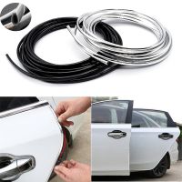 6M Car Door Edge Scratch Protection Strips Bumper Anti Collision Strip DIY Silver PVC Molding Decorative Strip Auto Accessories Car Door Protection