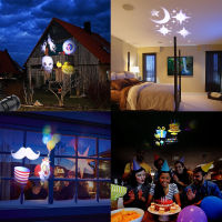 Anpro 12 Pattern LED Outdoor Christmas Snowflake Projector Lamp Waterproof Decorations Light for Landscape Garden Holiday Party