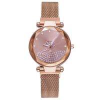 Women Starry Watch Magnetic Buckle Stainless Steel Watch