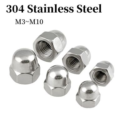 Acorn Cap Nut M3 M4 M5 M6 M8 M10 304 Stainless Steel Decorative Cover Dome Cap Nuts DIN1587 Nails Screws Fasteners