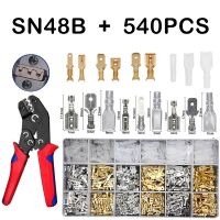 ►☽◎ 540/360Pcs Assortment Female Male Electrical Spade Wire Butt Connectors Lugs Battery Starter Cable Splice Crimp Terminals Kit