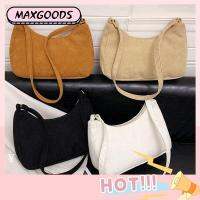 MAXG จุได้มาก ถุงขนมจีบสลิงโฮโบ ผ้าลูกฟูกย้อนยุค สีทึบทึบ กระเป๋า Crossbody แฟชั่นสำหรับผู้หญิง ลำลองแบบสบายๆ กระเป๋าคาดอก ผู้หญิงผู้หญิงผู้หญิง