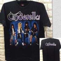 Men T Shirt Rock Band Cinderella Black Shirts COD Causal Short Sleeve