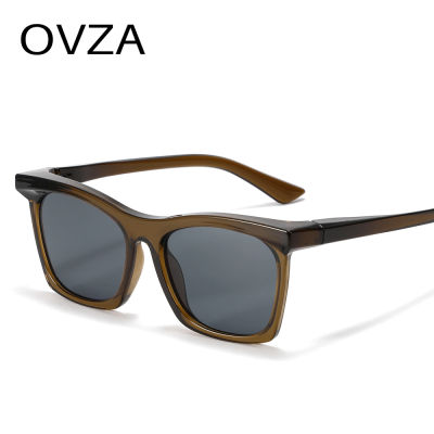 แว่นกันแดดทรงสี่เหลี่ยมยี่ห้อ OVZA สำหรับผู้หญิงแว่นตาดีไซเนอร์แฟชั่นป้องกันรังสียูวีสำหรับผู้ชาย S1076