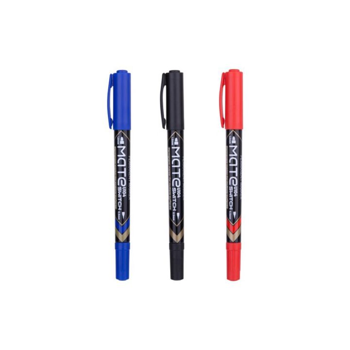 ปากกาเขียนซีดี-2-หัว-ปากกามาร์คเกอร์-no-u104-deli