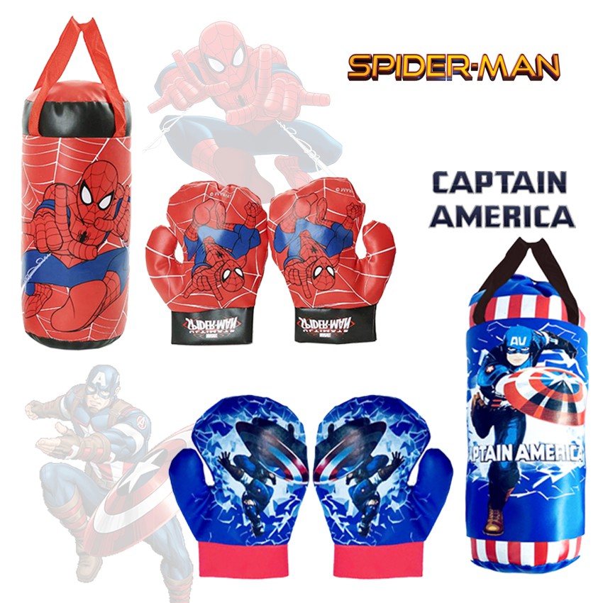 MARVEL Series Spiderman Mini Safety Boxing Punching Gloves Kids Sport Toys