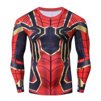 2023 Marvel Super Hero Compression Fashion Casual Long Sleeve Men T-Shirt Summer Quick Drying Cosplay Costume Sportswear