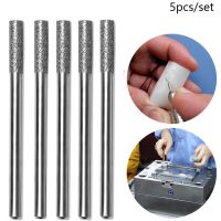 New 5pcs 5/32" 3/4/5mm Diamond Chainsaw Sharpener Micro-carving Needle Burr Stone Round Abrasive Tools File Fits 1453 Craftsman