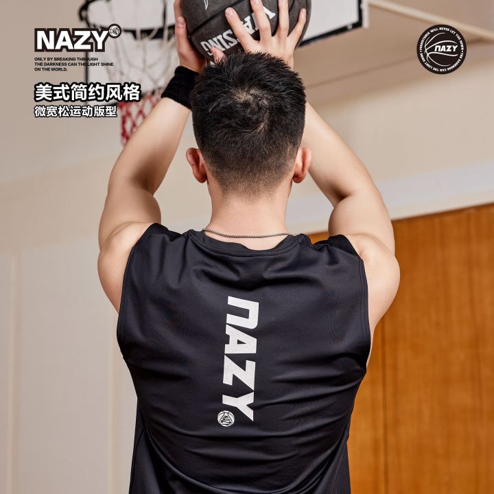 nazy-เสื้อกล้ามบาสเก็ตบอลแบรนด์แฟชั่นสำหรับผู้ชายฤดูร้อนแบบใหม่เสื้อกั๊กระบายอากาศแขนกุด-t-เสื้อกีฬาลำลองเสื้อหลวม