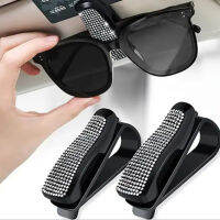 . . . . . .Glasses Case Holder Sun Visor Mount Sunglasses Clip Holder Fastener Rhinestone cket Car Crystal Clip Decoration. Accessibility