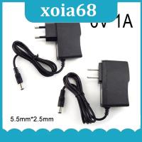 xoia68 Shop AC DC 100V-240V 6V 1A Power Supply Adapter Charger Converter Transformer CCTV Camera LED Strip Lamp 5.5mm*2.5mm US EU Plug E1