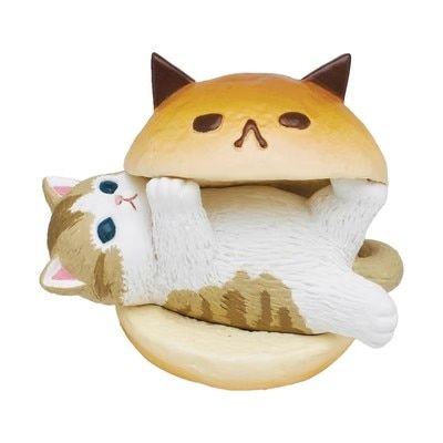 ตัวการ์ตูนแมวขนฟูขนมปังแซนด์วิชตุ๊กตาขยับแขนขาได้แมว